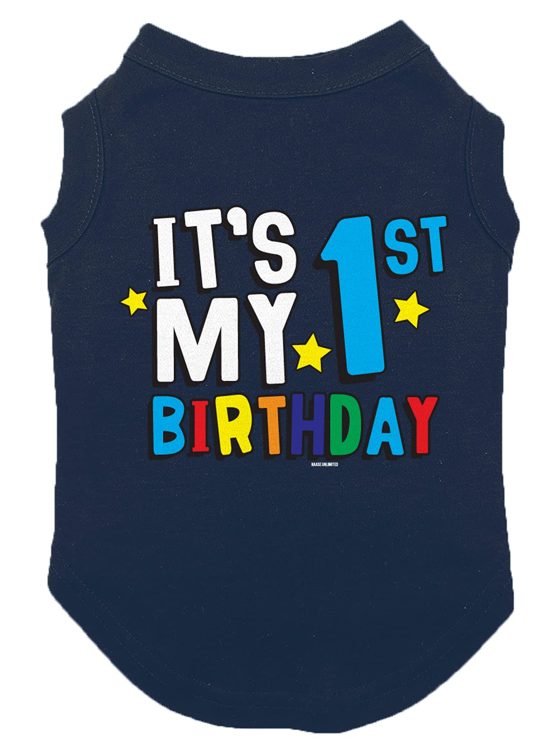 It's My 1st Birthday - First Dog Shirt (Navy, Medium)