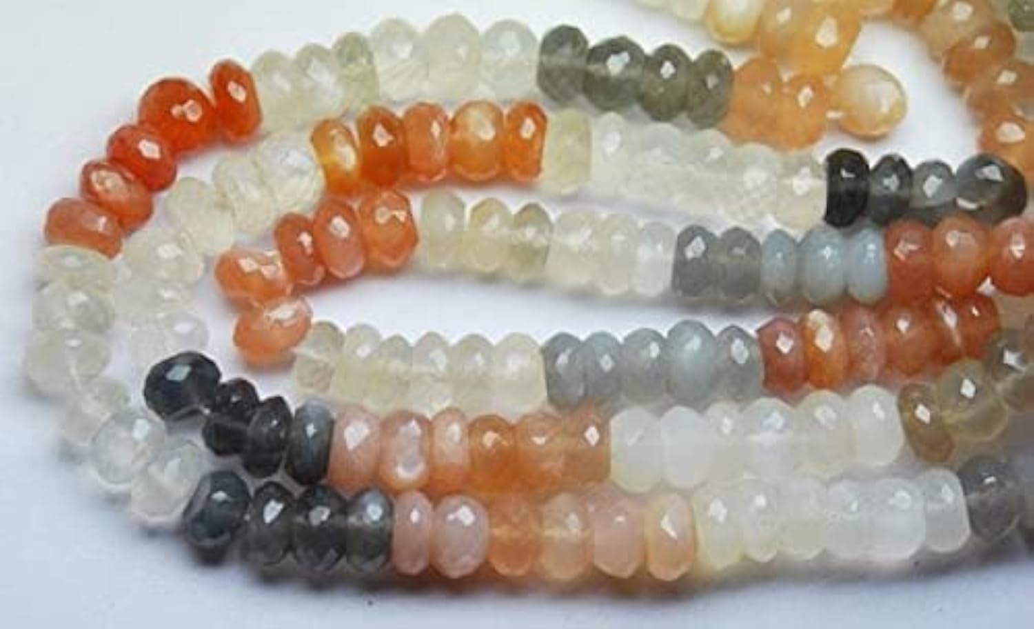 Perles pierres de lune de 7mm facettées pour réparer et personnaliser vos bijoux ternis