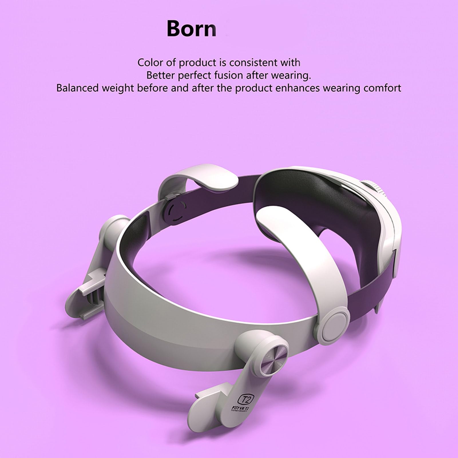 Sangle de tête de Casque pour 2, Remplacement de la Sangle de tête VR, charnières réglables avec Coussinets d'oreille en Cuir protéiné Souple, Effets sonores améliorés pour 2