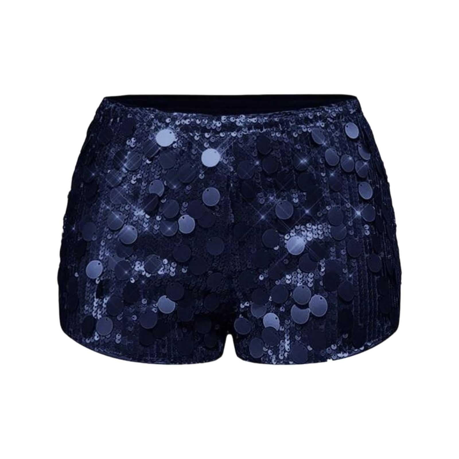 Elegante Festival-Minishorts für lässige Partys – Shorts mit glitzernden Pailletten und verspielter, tiefer Passform