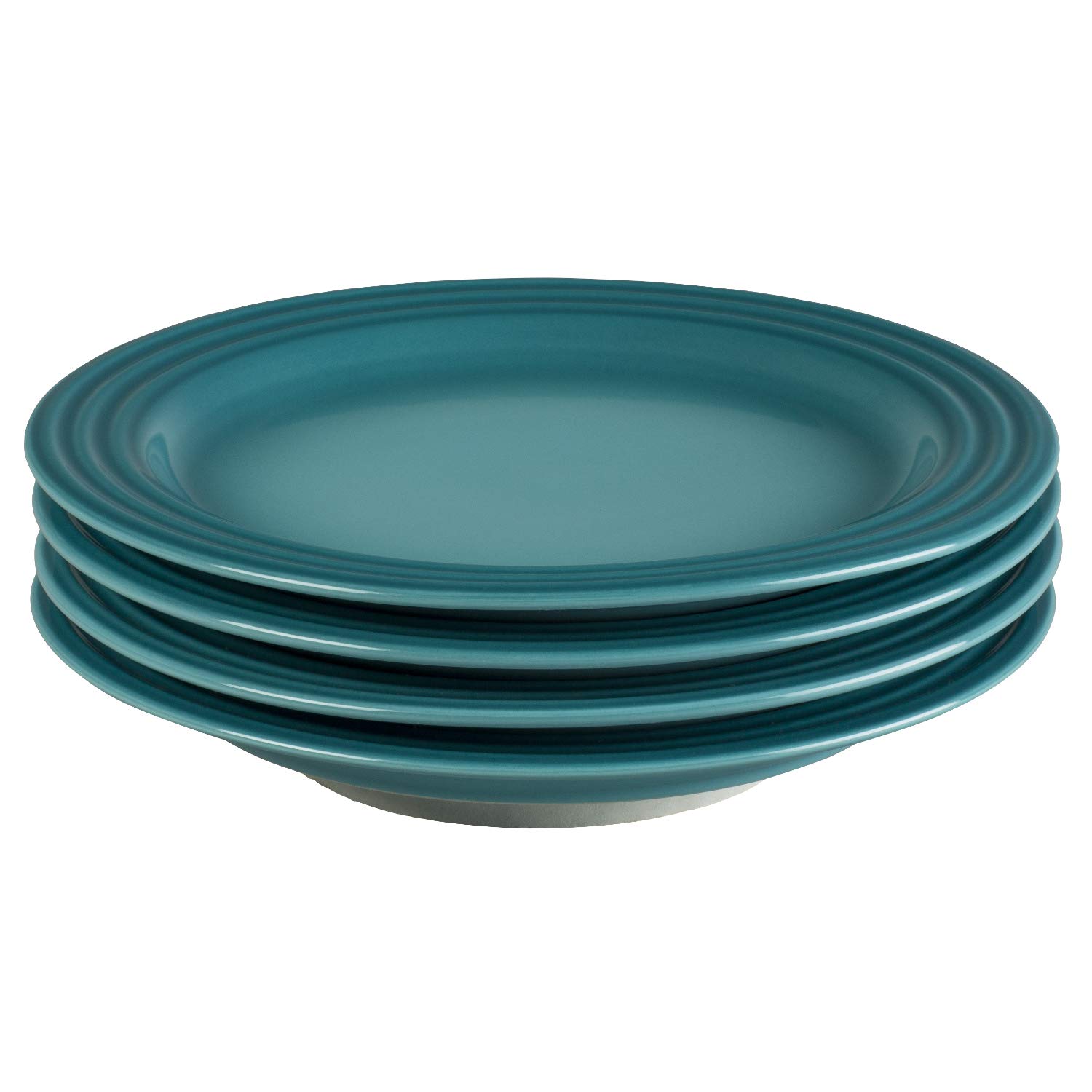 Topjey Le Creuset Stoneware Set of 4 Salad Plates, 8.5" each, Caribbean