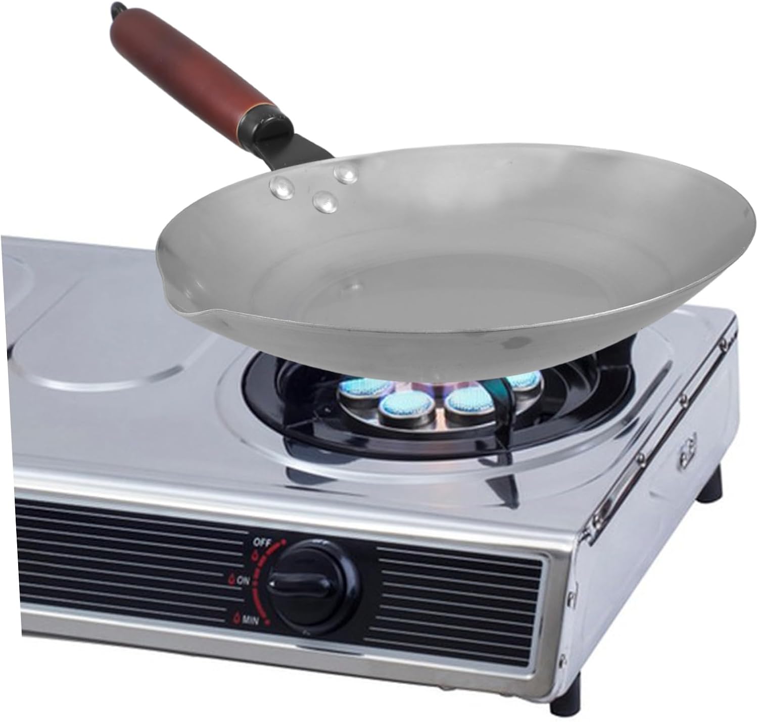 IMIKEYA Melting Pot for Candy and Chocolate Making 1-Piece Stainless Steel Melting Pot with Wooden Handle for Home and Commercial Use for Dipping and Syrup Preparation
