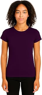 Damen-T-Shirt, Rundhalsausschnitt, dehnbar, Flügelärmel, Größen 36-46
