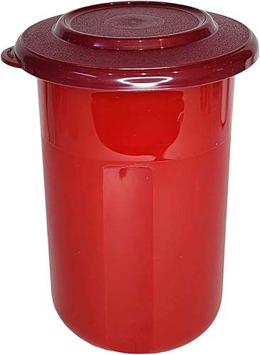 Miniatura 2 de Tupperware Pick A Deli Pickle Mini Recipiente Redondo de 2 tazas con Colador en Rojo y Vino