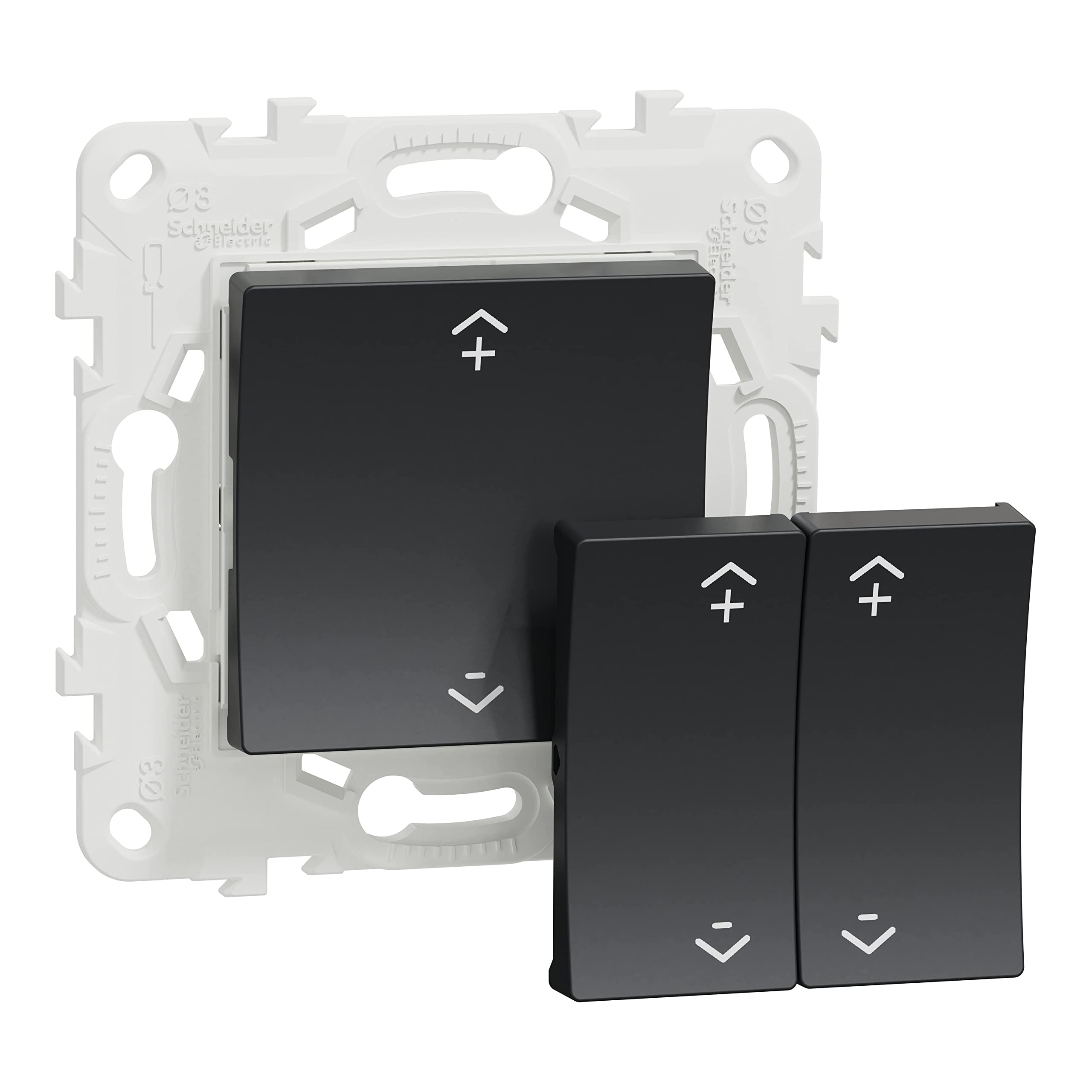 Schneider Electric - Wiser Unica - bezprzewodowy przełącznik centralny 2 lub 4 BP - antracyt - NU557154W