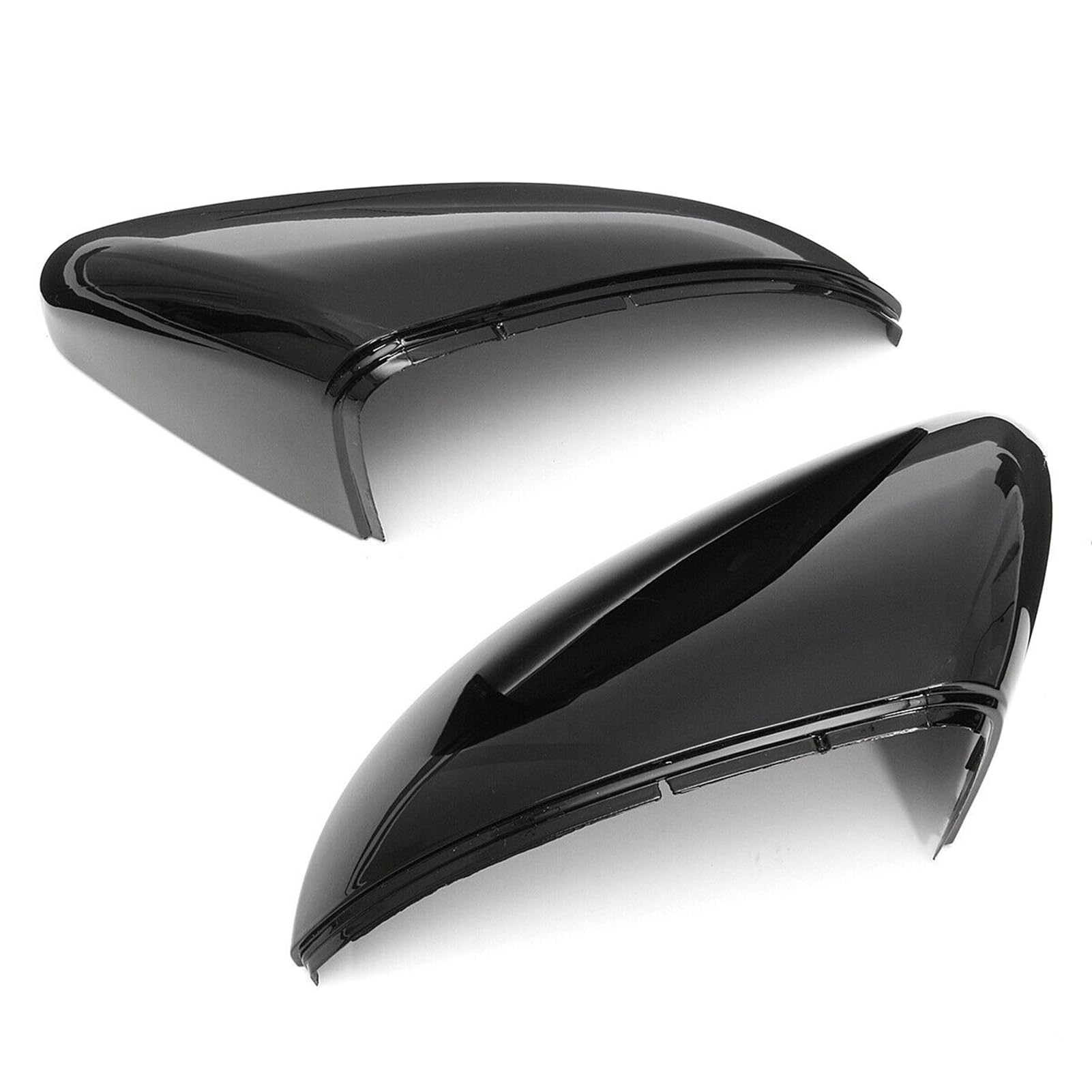 TTCR-II 2 PCS Compatible avec Coque de Rétroviseur VW Golf 7 Golf 7.5 2013-2018, Coques de Remplacement Rétroviseurs Auto Volkswagen Golf Hatchback/Estate/Alltrack Gauche + Droite-Noir