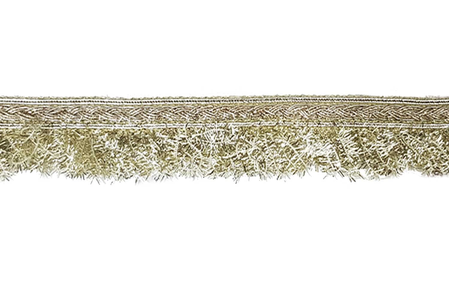 Mohan Shoppe Fringes Tassel Lace Ribbon Fringes fulzar Kiran Crush Frill lace Dupatta Bridal Lehenga Saree Blouse Border lace (1.25 inches Approx. (18-Meter Roll), Water Golden) (B0BT9MD2KL) Amazon Price History, Amazon Price Tracker