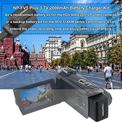 Cofunkool Camcorder Np-Fv5 Plus Battery Charger And Np-Fv5 Plus 3.7V 2000Mah Rechargeable Lithium Battery, Video Camera Np-Fv5 Battery Charger #TOP5
