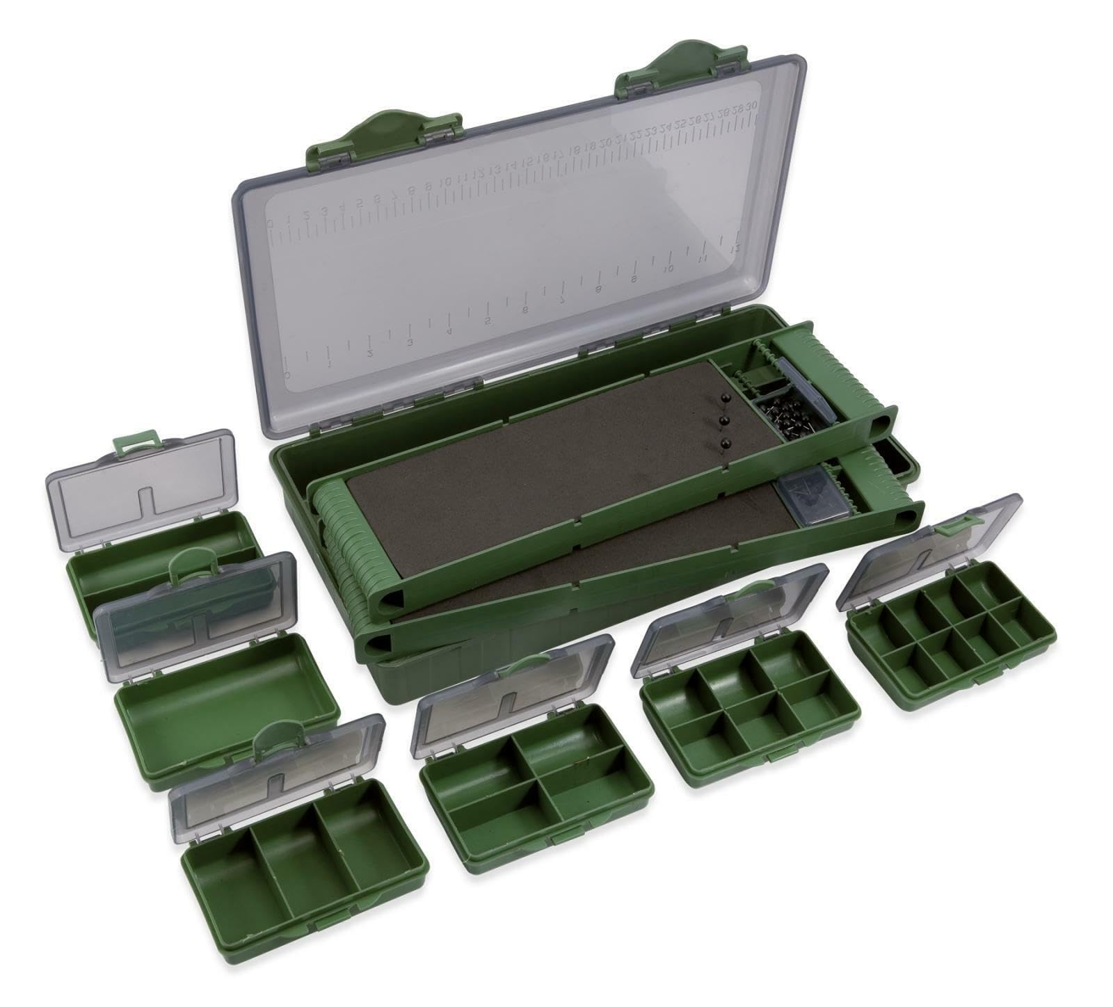 Fishing Ferrari Multibox – Scatola Porta Minuteria Per Pesca, Extra Strong, Con 2 Porta Finali E 6 Scatoline, 34,5x18x4,5 Cm