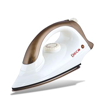 DECO LW 750 watt Dry Iron (White) with long cord + 2 YEAR WARRENT (750)