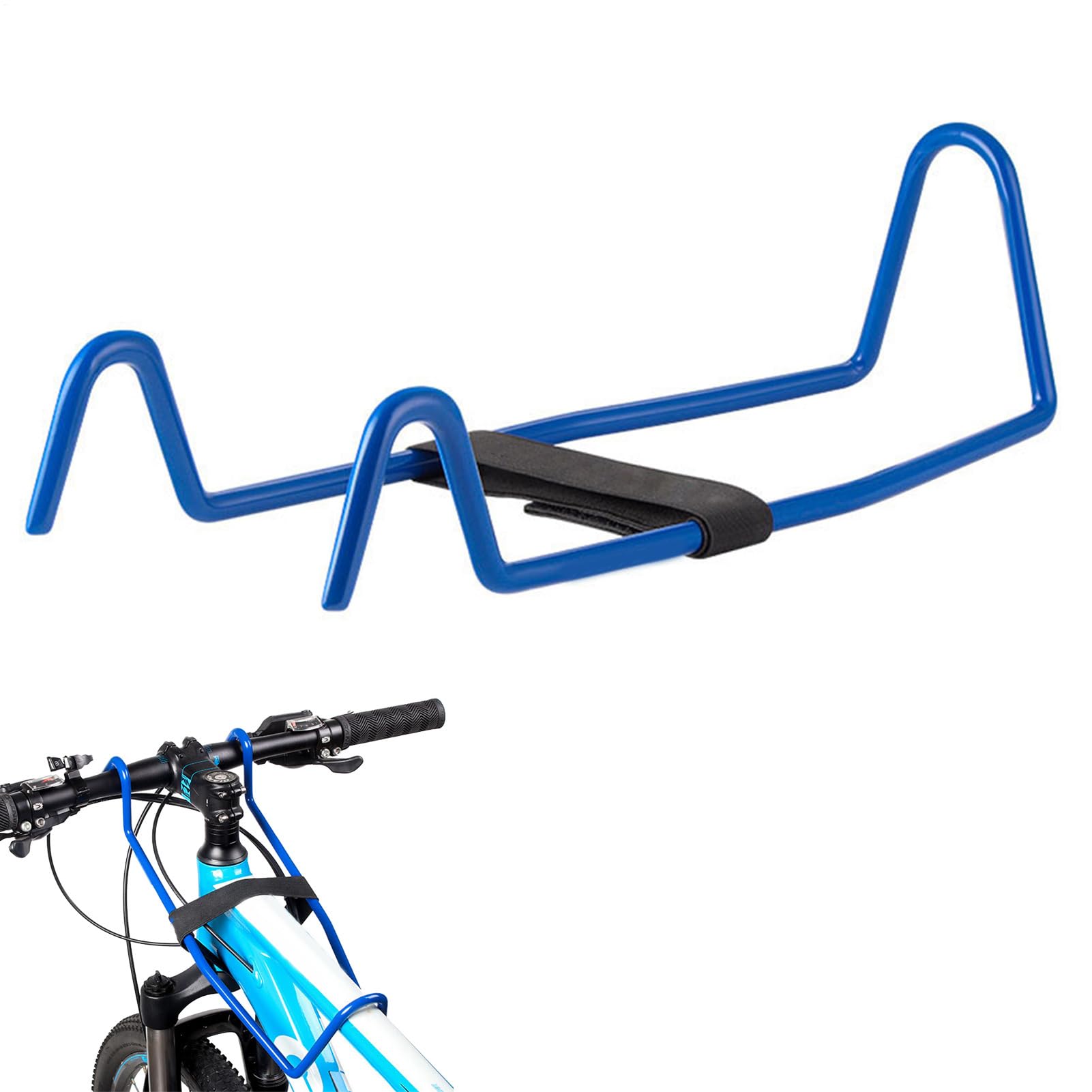 Handlebar Holder Tool, Bike Handlebar Holder Stabiliser Bicycle for Maintenance Repair Work Stand Prevent Front Wheel Turning On Bicycle Wall Hanger, Blue