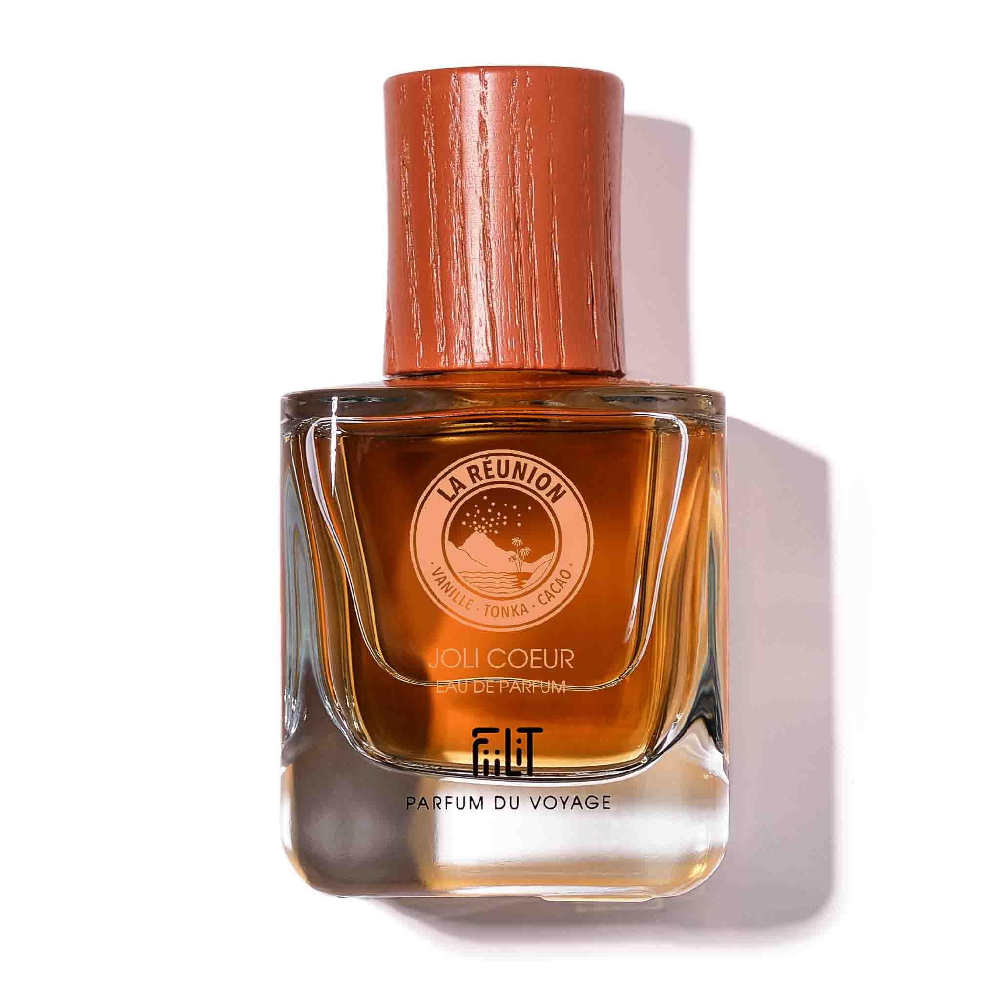 Eau de Parfum Naturelle JOLI COEUR LA RÉUNION - FiiLiT Parfum du Voyage - Mixte - Gourmand Oriental (50mL)
