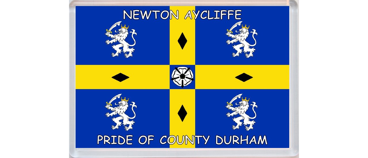Baked Bean Store Newton Aycliffe - Pride Of County Durham - County Flag - Jumbo Fridge Magnet