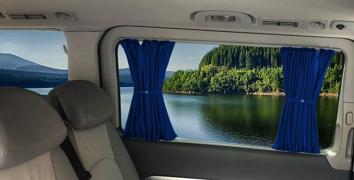BREMER SITZBEZÜGE Tendine per tende parasole compatibili con Mercedes Vito Viano W639 Extra Lungo Interasse 2003 – 2014 in Blu Accessori per campeggio Camper Set 704