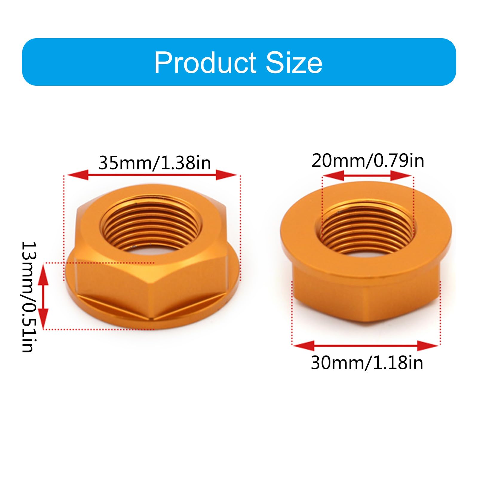 Dado assale posteriore M20 in alluminio per asse posteriore, facile da usare, elegante accessorio per moto per guida sicura