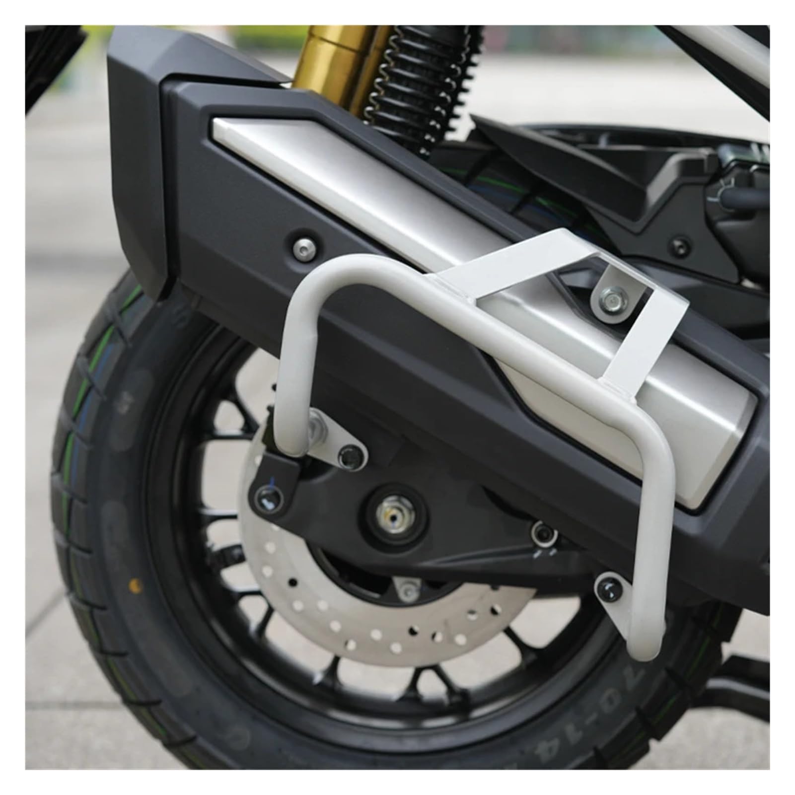 Compatibile con Honda ADV350 2021-2025 Protezione for scarico moto Barra di protezione Paraurti marmitta Gabbia for acrobazie Accessori dalle cadute(Black)