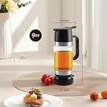 AELGA Honey Dispenser No Drip with Bottom Release Valve, One-Hand Press Honey Jar for Honey, Maple Syrup, Black