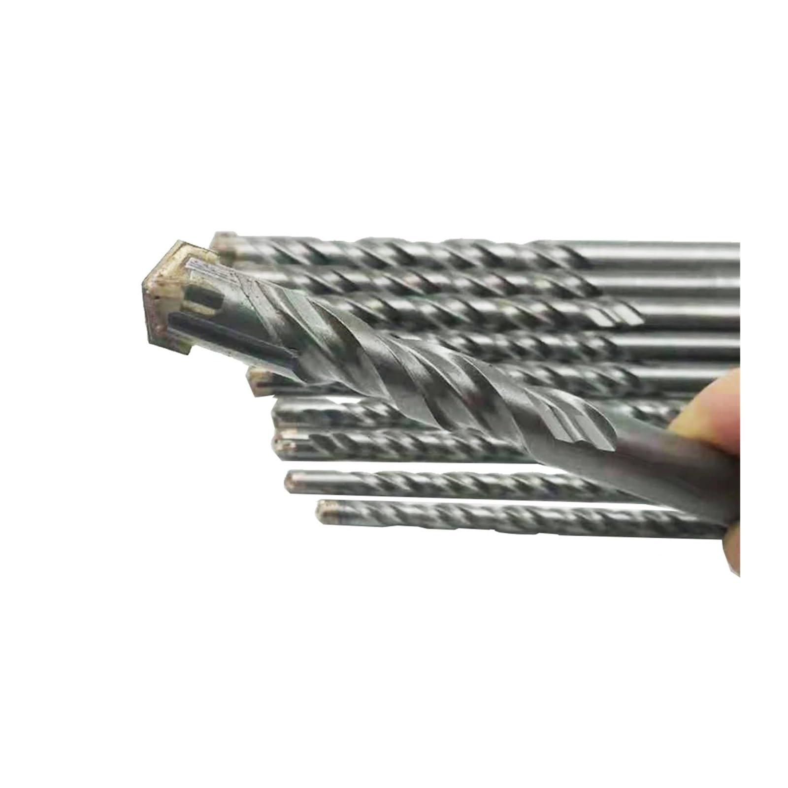 2 sztuki młota elektrycznego udarowego SDS PLUS Double Helix 4-ostrzowe wiertło do betonu ze stopu(25 x 450mm/17.71in)