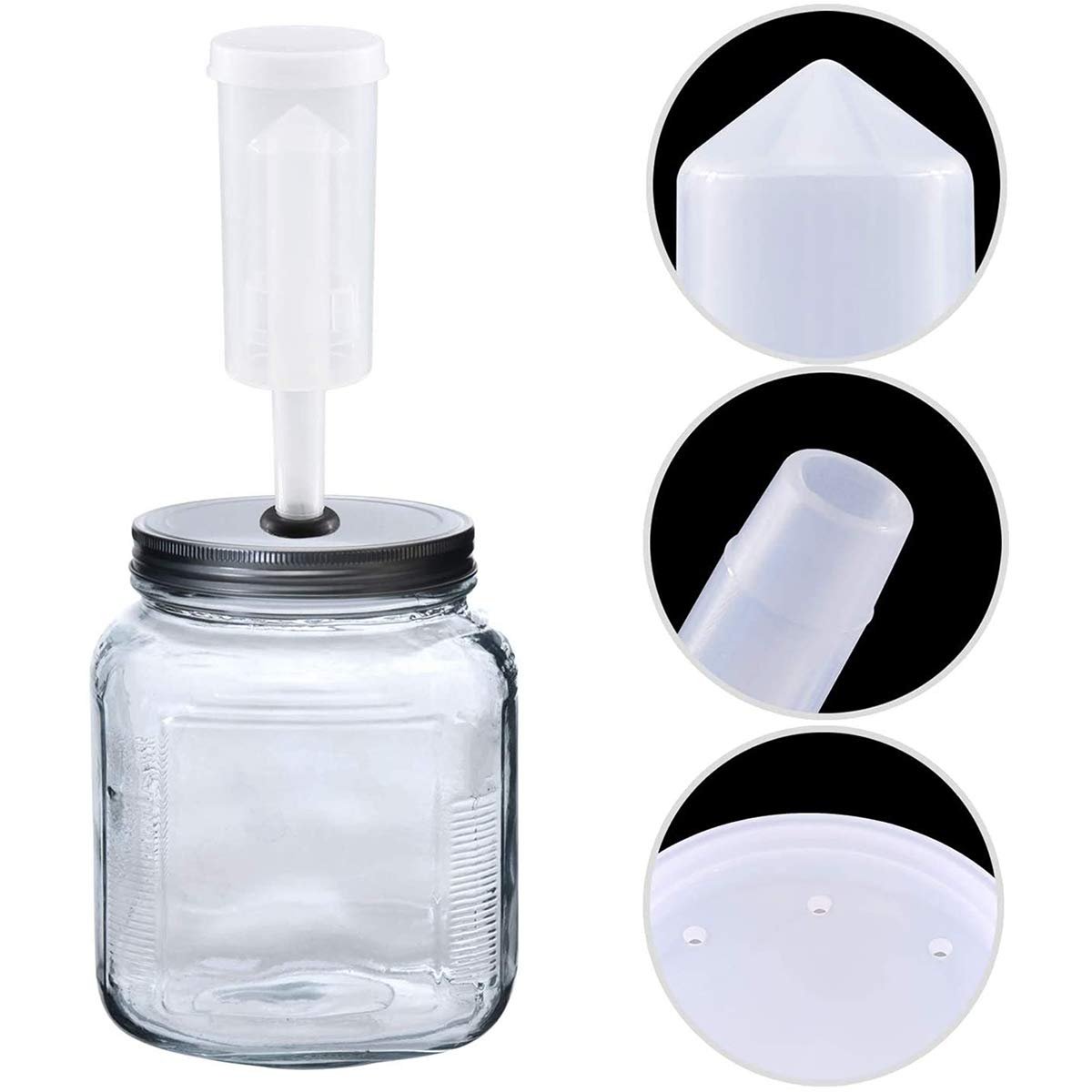 Fermentación Airlock,Guador 5 piezas Plástico Fermentación Airlock con 10 piezas Arandela Silicona Fermentación Airlock para Preservar Hogar Elaborar Cerveza Hacer Vino Fermentar