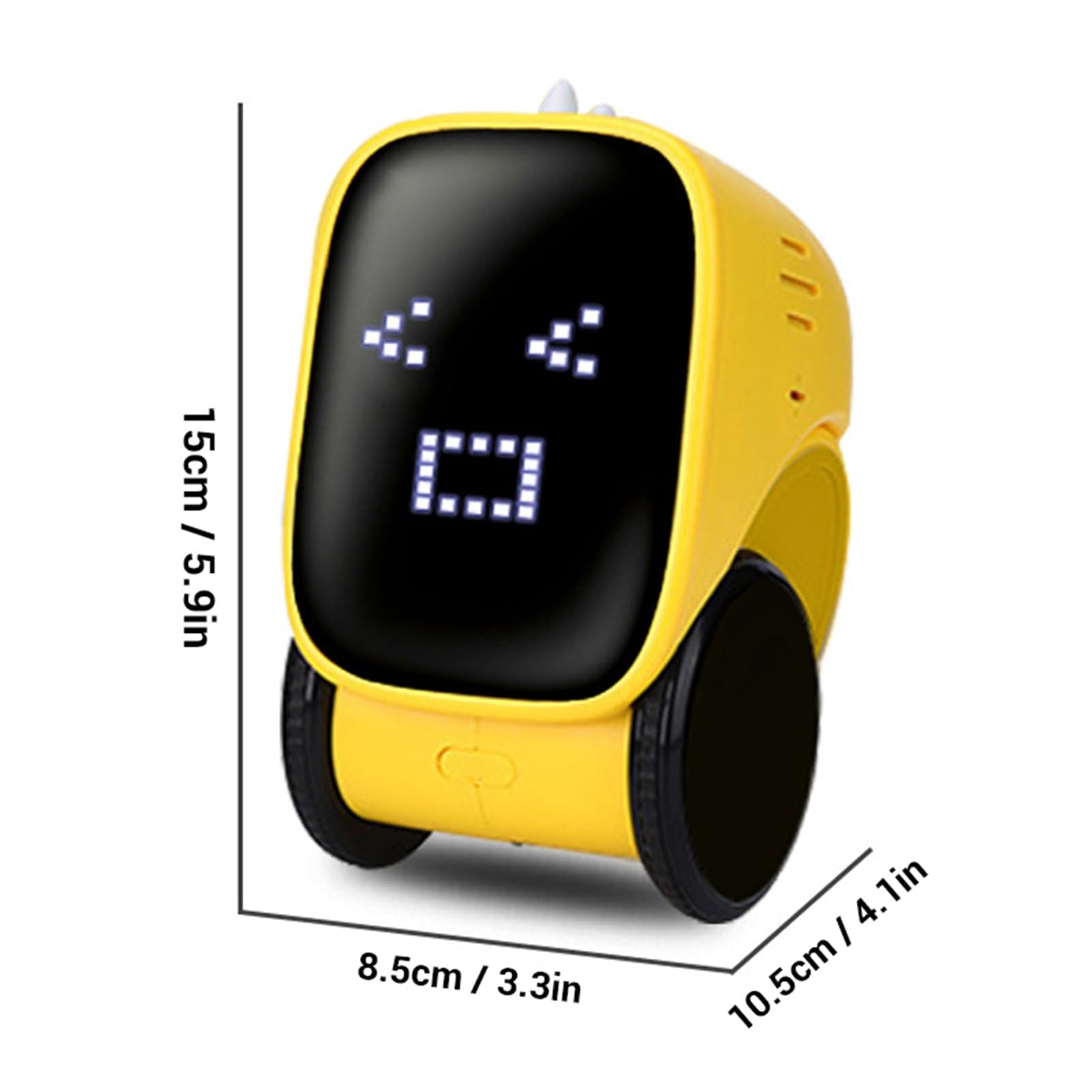 Robots de Juguete para niños, Robots Inteligentes interactivos Recargables, máquina de Cuentos táctil con función de programación y Control Remoto. (Yellow)