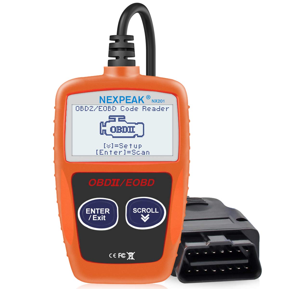 Buy NEXPEAK NX201 Universal OBD2 Reader Car Engine Fault Code Scanner, Read Clear Codes, View
