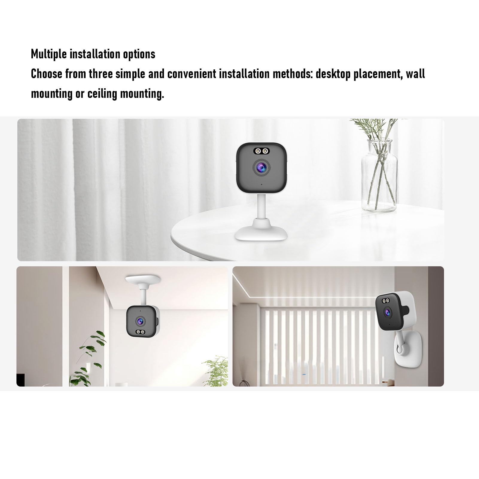 Tangxi Telecamere 2K per Sicurezza Domestica, Telecamera Interna per Cani, Gatti, Animali Domestici, Tata, Neonati, Anziani, App per Telefono, Videocamera HD da 3 MP con WiFi Dual Band