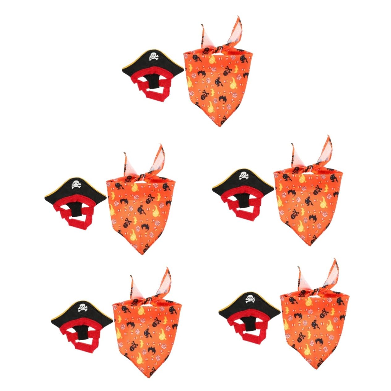 Costume de pirate pour chat HANABASS réglable avec chapeau et bandana doux