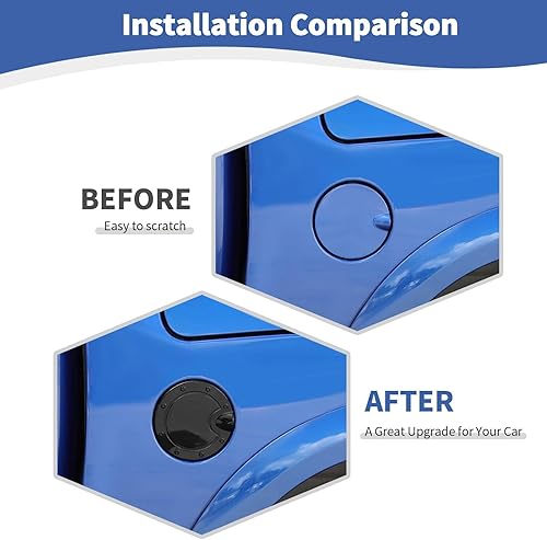 Miniatura 2 de RT-TCZ Para RAM Gas Tank Door Cover Trim, Tapa de Gas Trim para Dodge RAM 2010-2017 Negro Exterior Accesorios