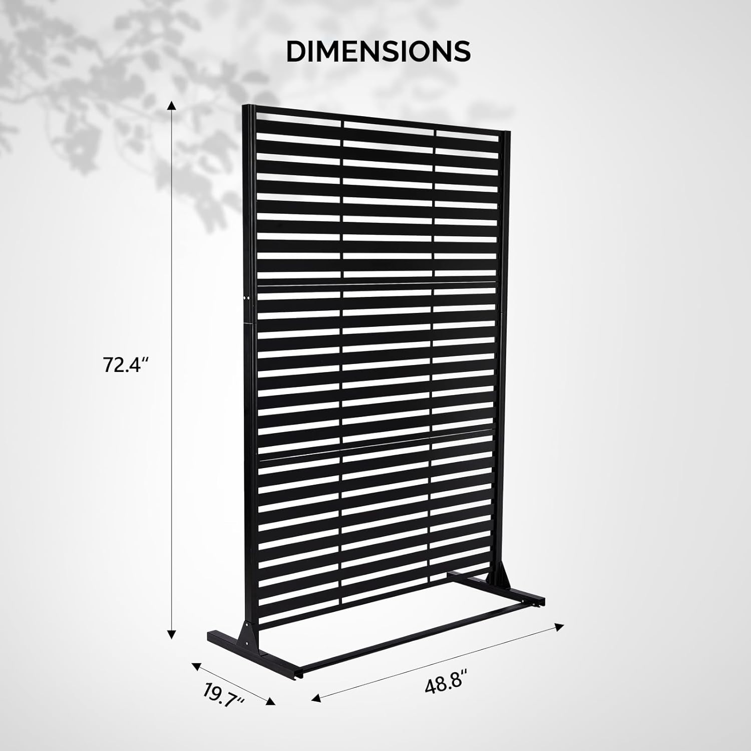 VINGLI Metal Privacy Screen for Outdoor, 72" x 49" Freestanding Privacy Fence Panels, Decorative Room Divider for Patio, Deck, Balcony, Pool