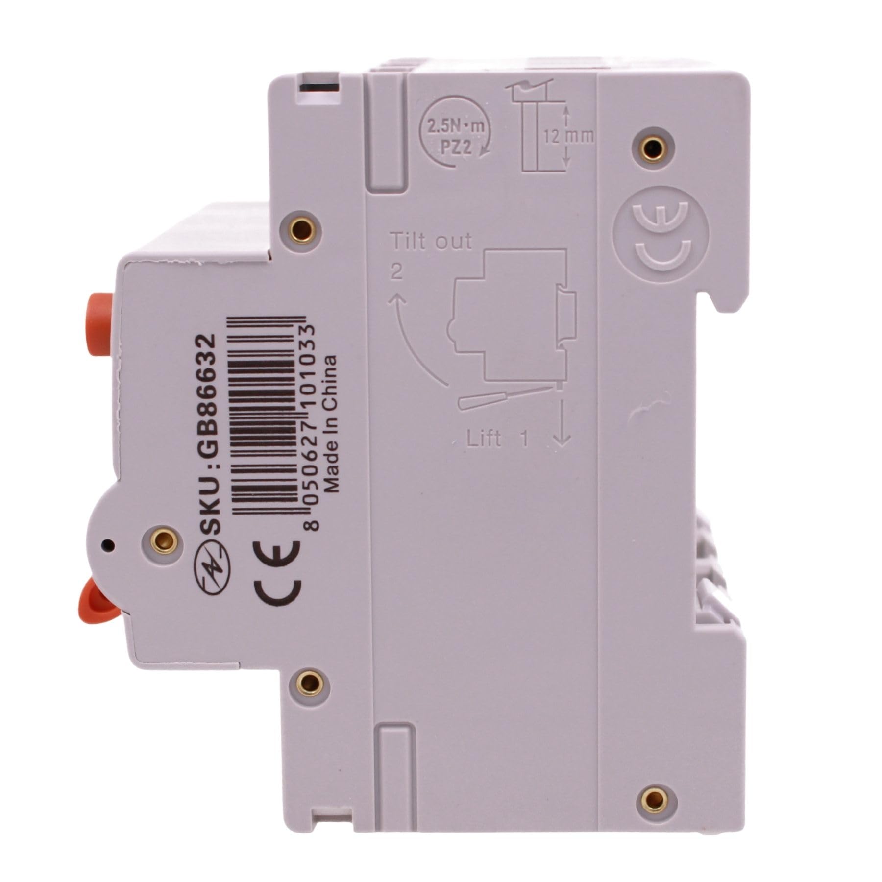 RCBO Selettivo Trifase 4P Veri, Tipo A(S) 300mA 32A C32, Interruttore Magnetotermico Differenziale Tipo S Classe A Curva C 6kA, Ritardo 500ms, 4 Moduli DIN 380V AC,Doppia Leva e Diagnostica Visiva