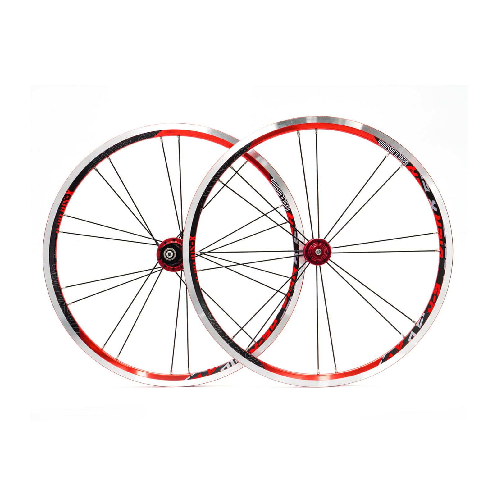 Paire De Roues Vélo Pliant 16 Pouces - Alliage - 6 Vitesses - Compatible Frein à Disque