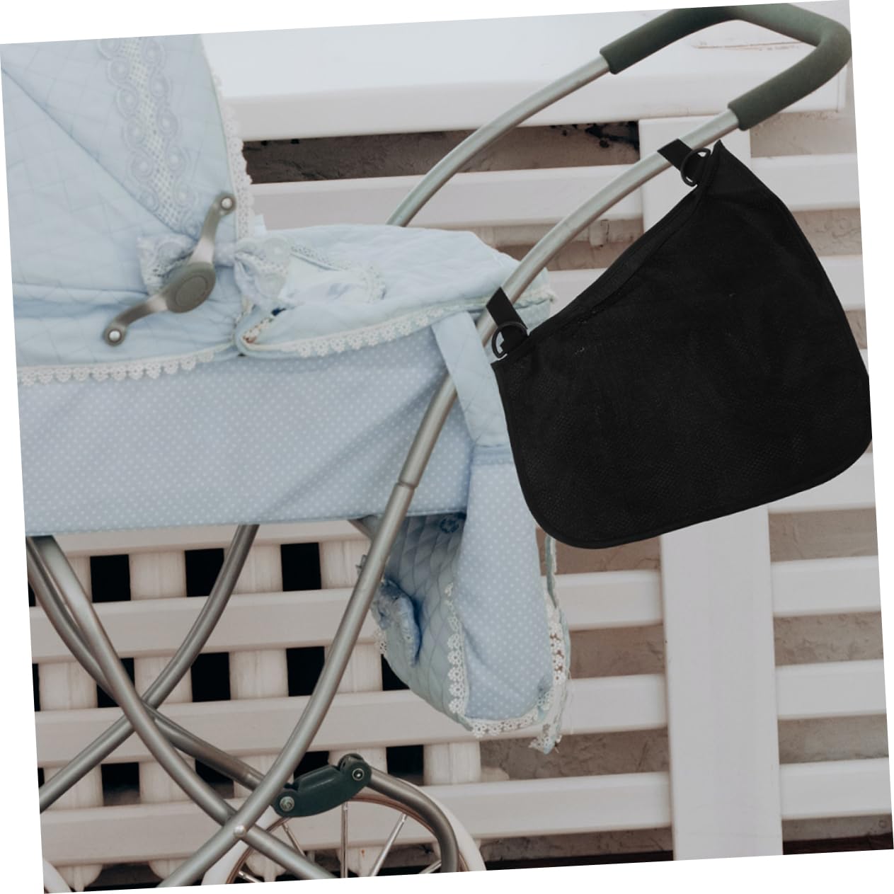 Abaodam 4pcs Universal Stroller Nappy Bag Organizers Mesh Bag Portable Baby Stroller Accessories