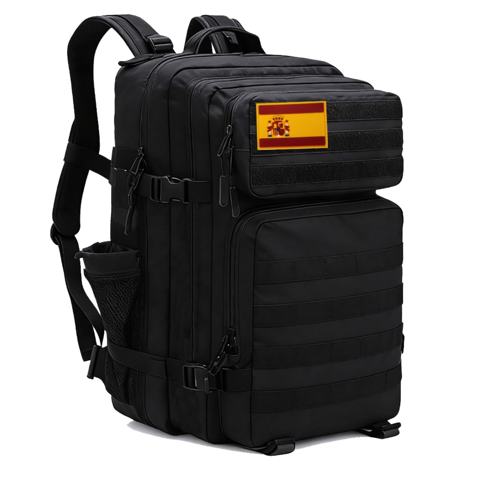 SEYATULH Mochila Tactica Militar 45L-Sistema MOLLE Viaje Senderismo Gimnasio-Hombres Mujeres(Negro)