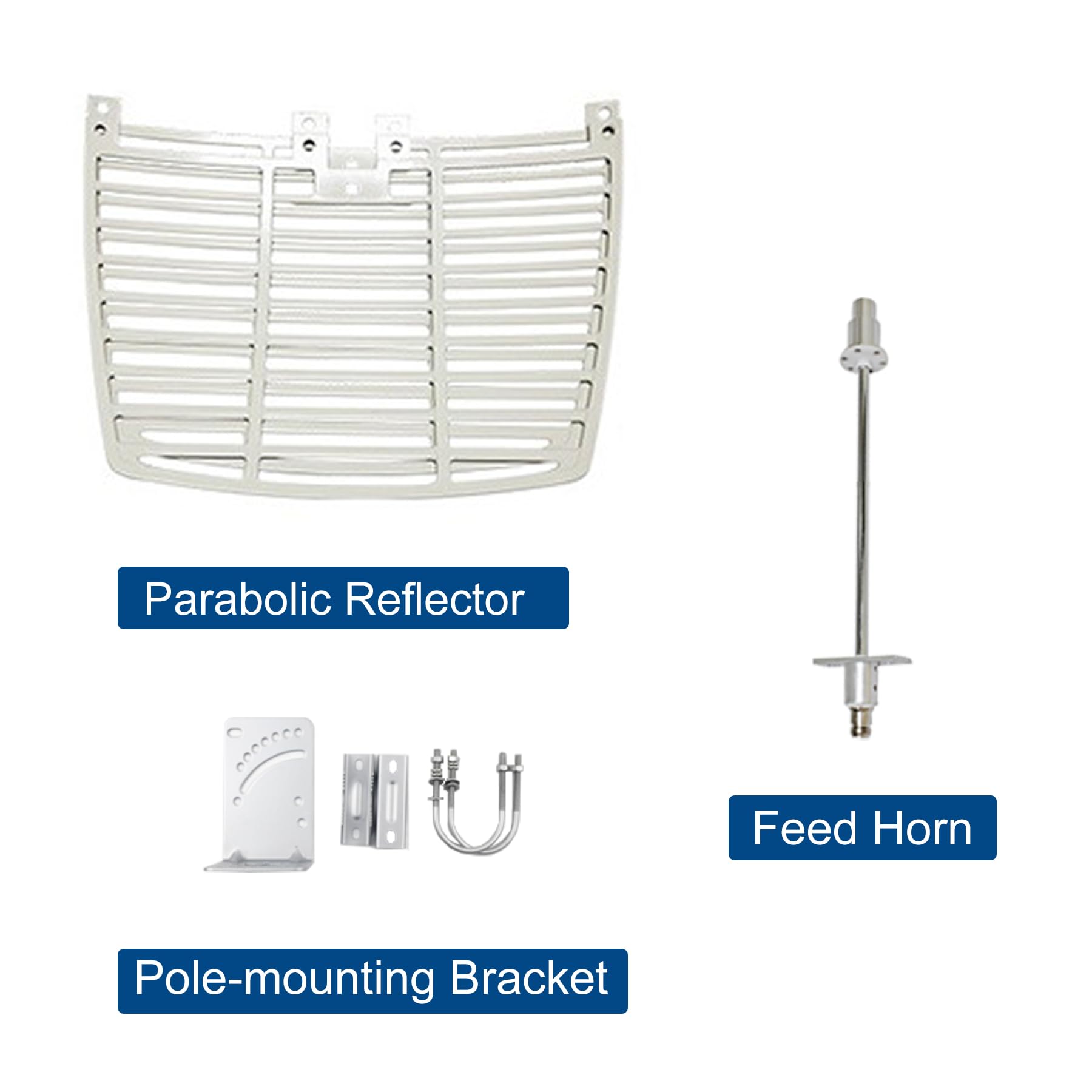 Antenne parabolique extérieure WiFi 5,8 GHz 5 GHz Gain 27 dBi (5150-5850 MHz) Antenne directionnelle longue portée avec femelle de type N pour routeur Wi Fi sans fil Point d'accès caméra