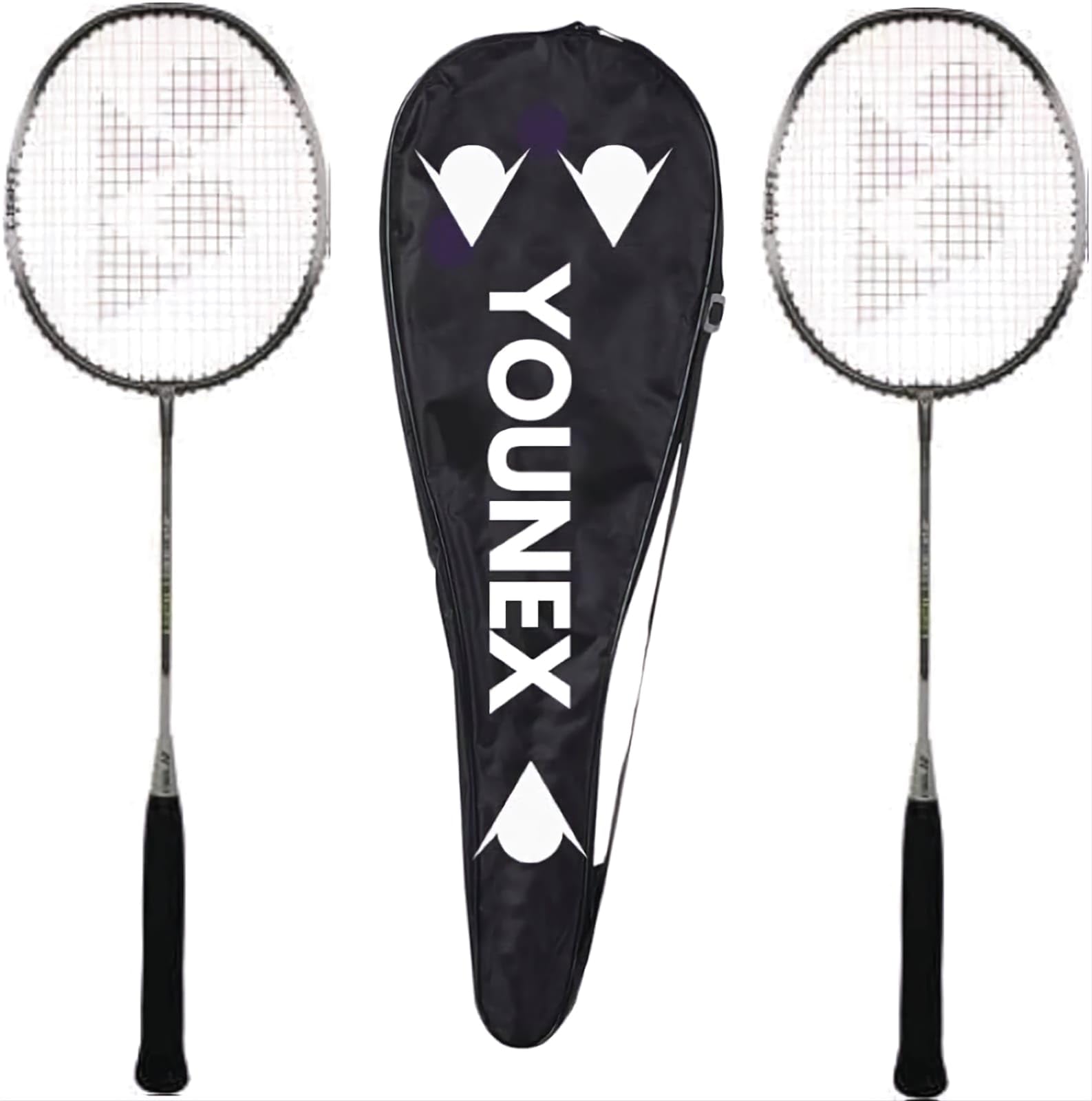 | Badminton Racket| YONUEX Graphite Hung with Full Racket Cover |BLUE| For Halfway Players 77 Grams| Most extreme String Pressure. and Maximum String Tension