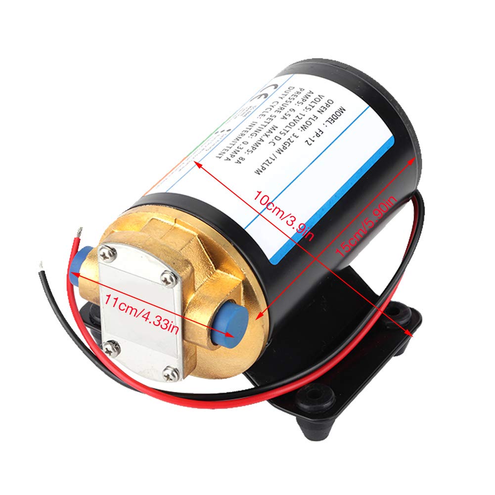 Yosoo Health Gear Pompa Napędowego 12 V. Pompa do Przenoszenia Cieczy z brązową przekładnią. 14 l. Min. samozasysanie. Podnoszenie 30 min. Pracy dla samochodów. Łodzi. Marine RV. Rolnictwo. Smary
