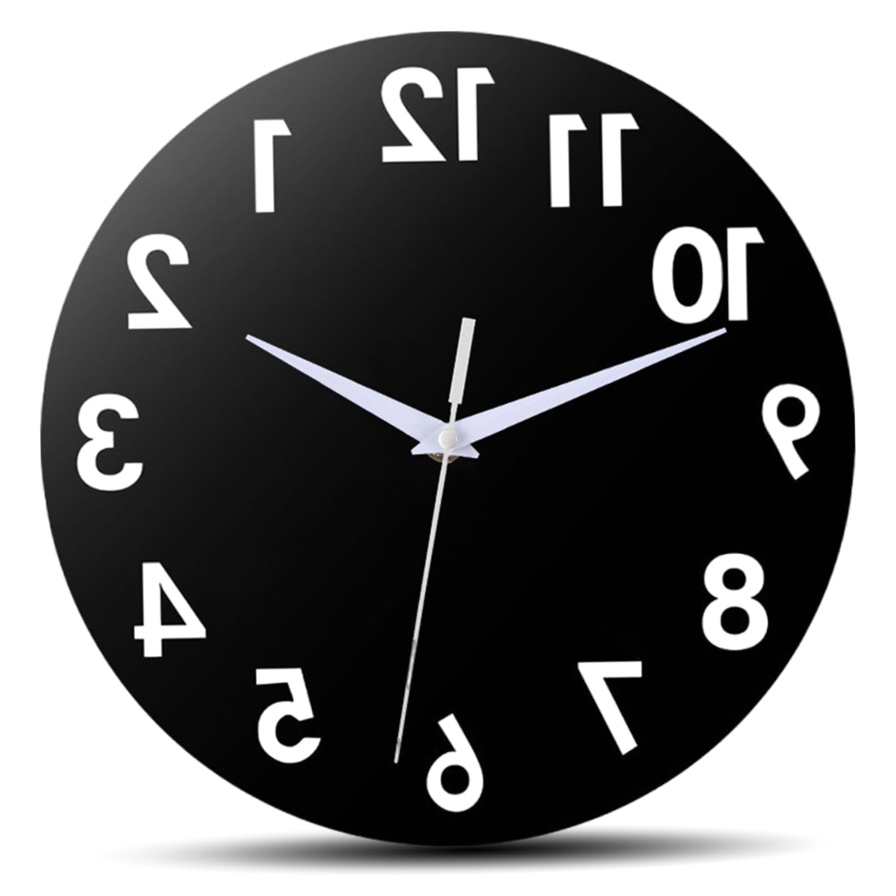 Lcarege Backwards Clock, Unusual Numbers Counter Clockwise Clock, Silent 12 Inch Wall, Battery Operated Decorative Wall for Living Room Bedroom Home Classroom Office