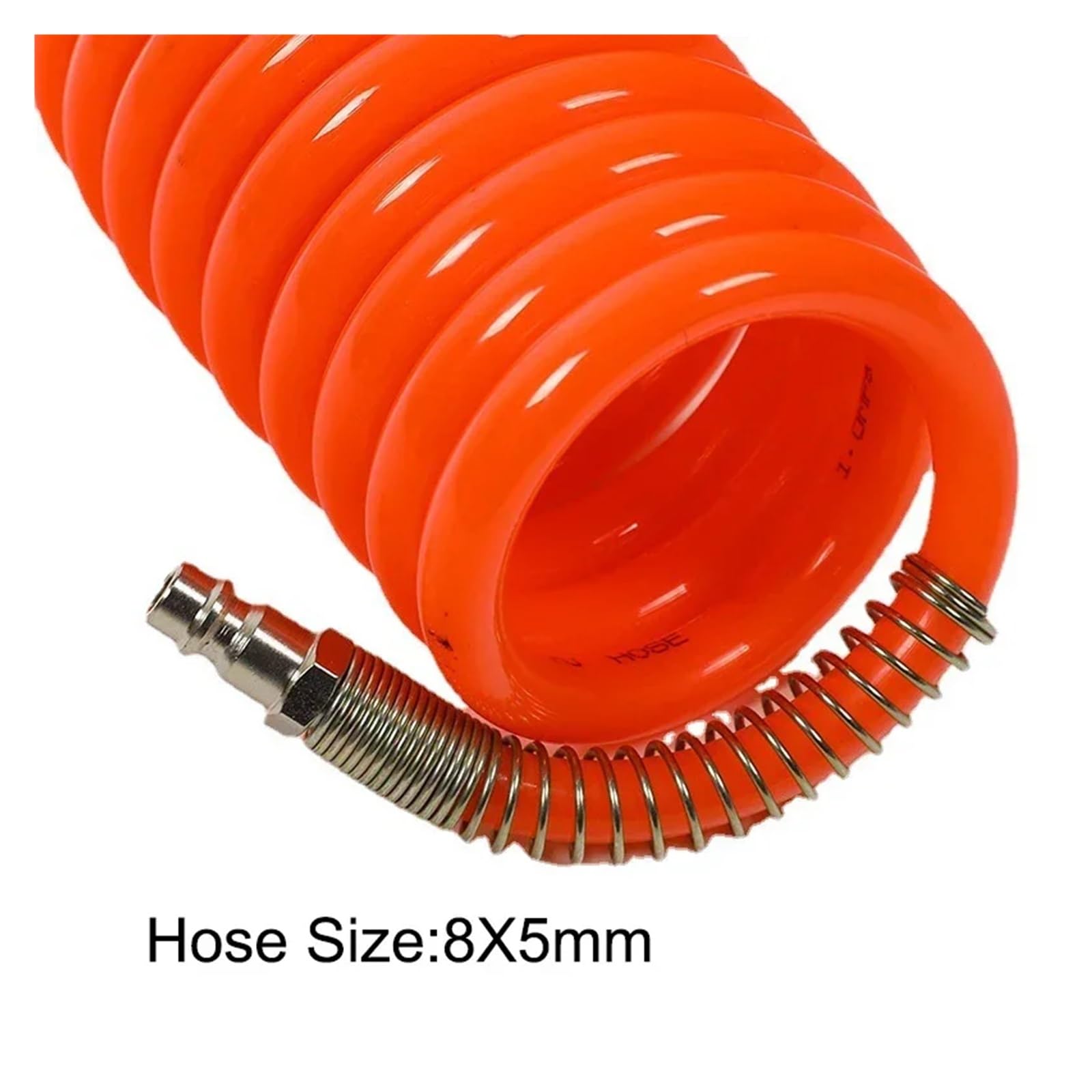 Manguera neumática con resorte espiral, Manguera de aire PU 8x5mm 6-12M con resorte retráctil conector rápido UE for compresor(9m)