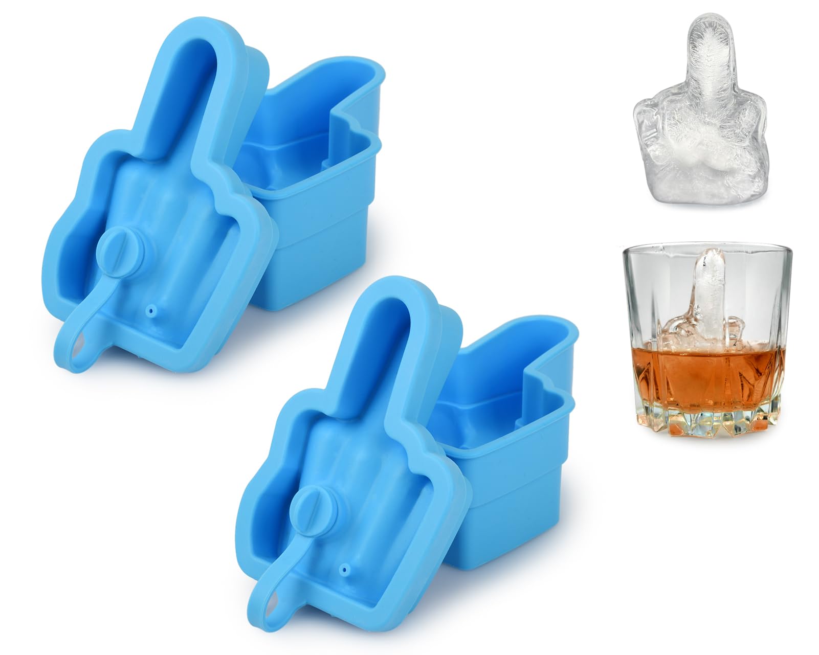 Skupro Vassoio Per Cubetti Di Ghiaccio In Silicone Con Coperchio Antigoccia, Stampo Flessibile Per Cubetti Di Ghiaccio Nero, 6 Creatori Di Cubetti Di