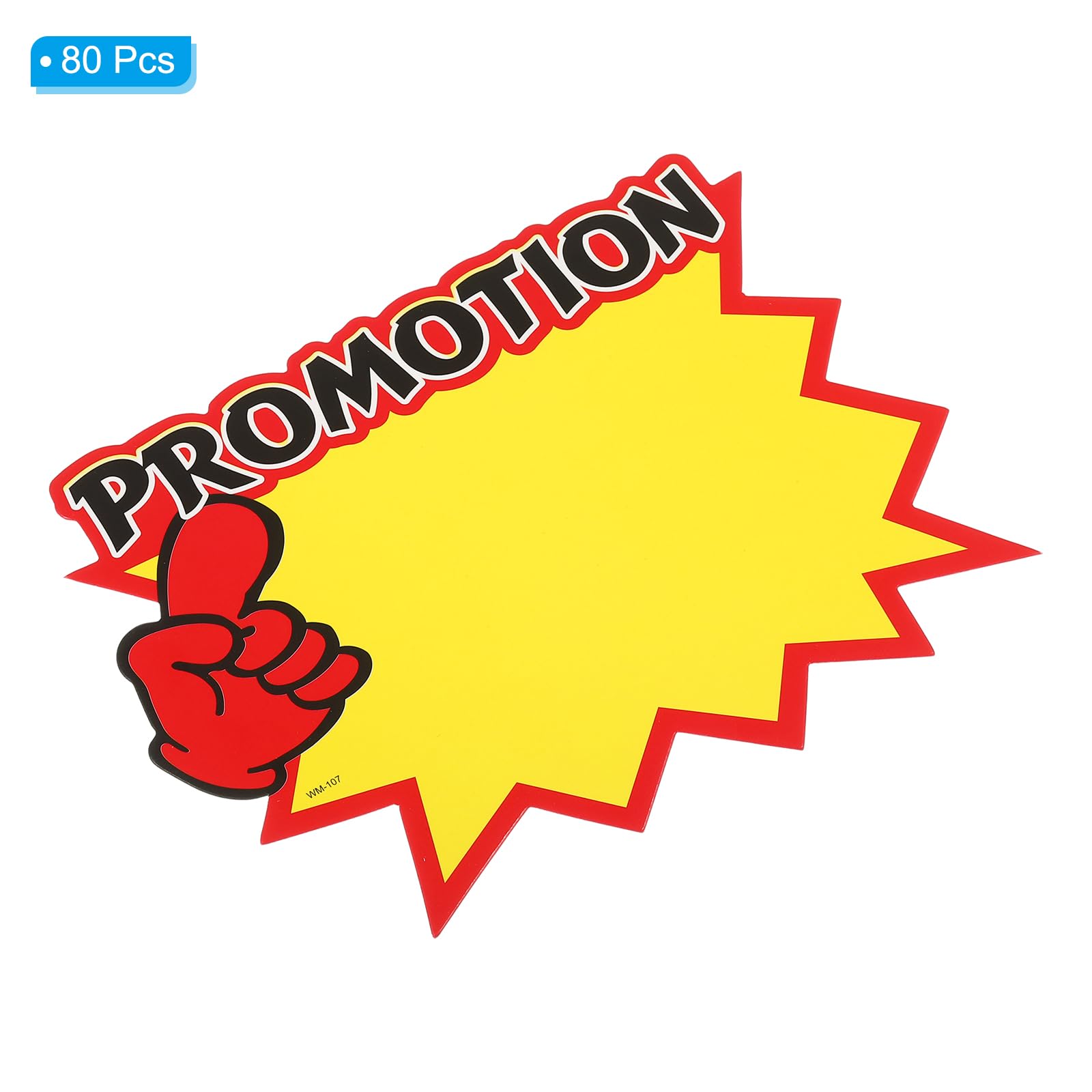 PATIKIL 80pcs Star Burst Signs, 7×5.5in Blank Star Burst Signs Price ...