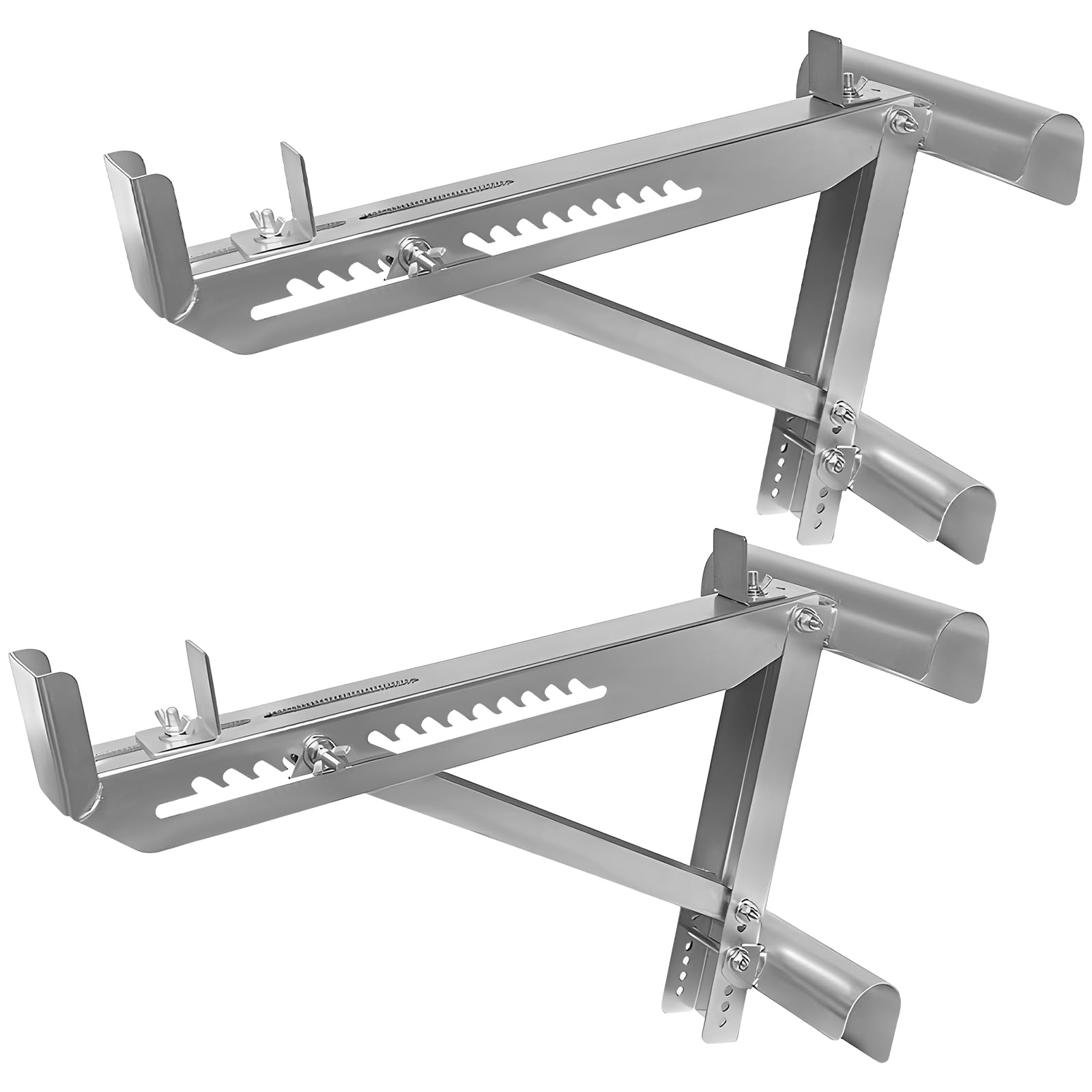 OKSTENCK Ladder Jacks Bracket Aluminum,for Scaffolding Extension Ladder Jack 2-Piece Aluminum for 20 Inch Workbench, Bricklaying, Painting and Roofing Tools for Construction Sites and Home Repair.