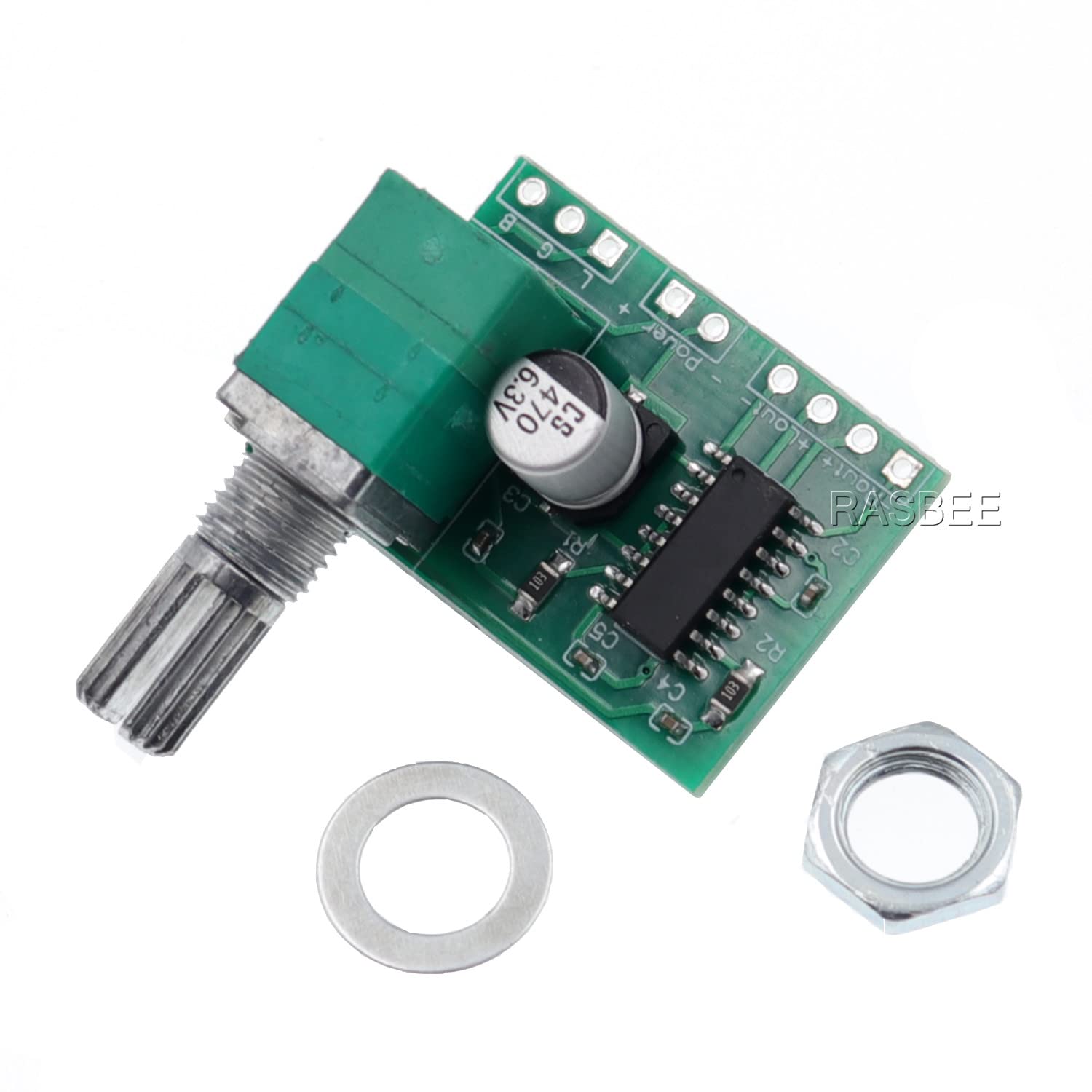 Amazon.co.jp: RASBEE 5個セット PAM8403 ミニ 5V デジタル アンプ基板