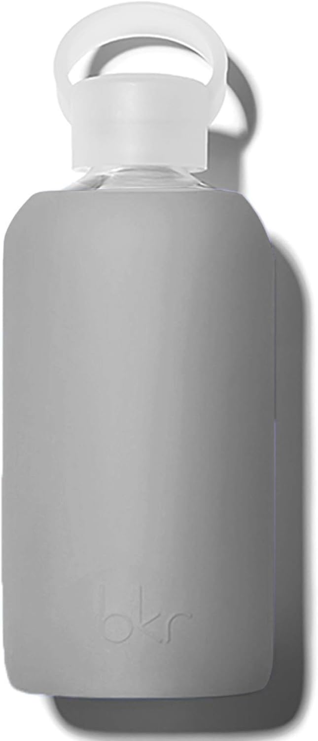 bkr Little Smooth London Reusable Glass Water Bottle Leakproof