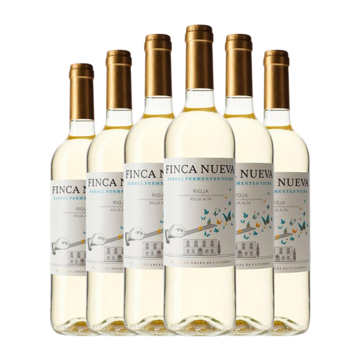 Finca Nueva Fermentado en Barrica Viura Rioja Crianza 75 cl Vino blanco (Caja de 6 Botellas de 75 cl)