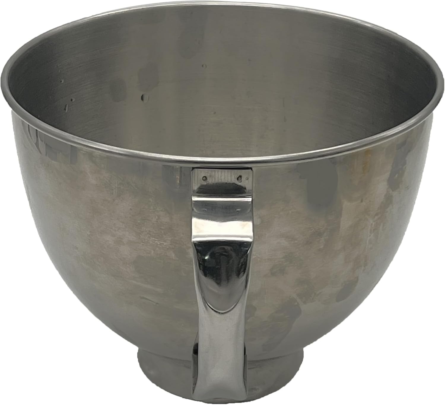 Cuenco mezclador de pie para Kitchenaid de 4.5 cuartos de galón, cuenco de acero inoxidable para batidora artesanal de 5 cuartos de galón, plateado (4.5 cuartos de galón)