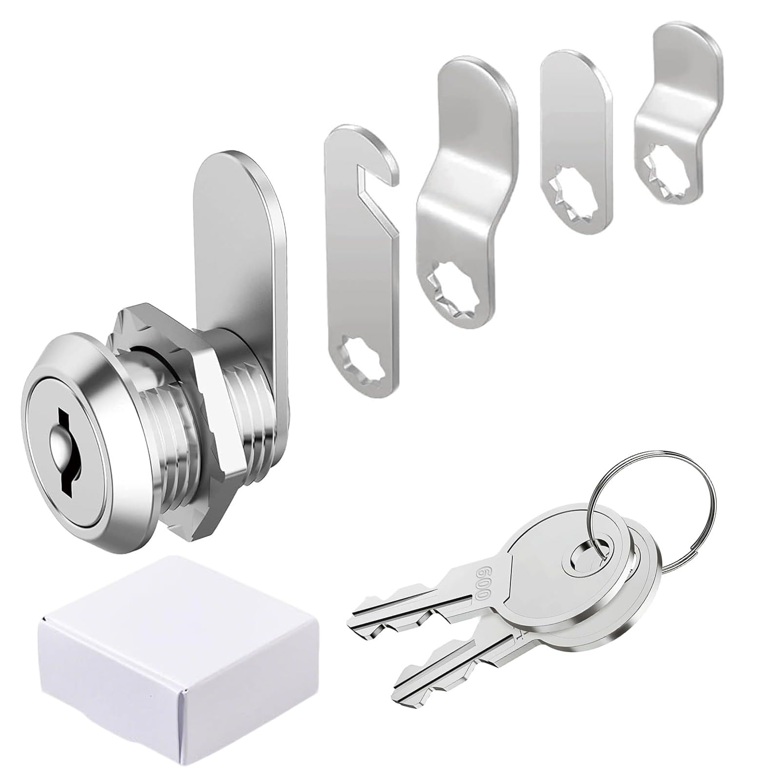 Serratura Per Armadietto 16 Mm - Con 5 Piastre Di Serratura, Chiavi Identiche, Per Cassette Postali E Mobili