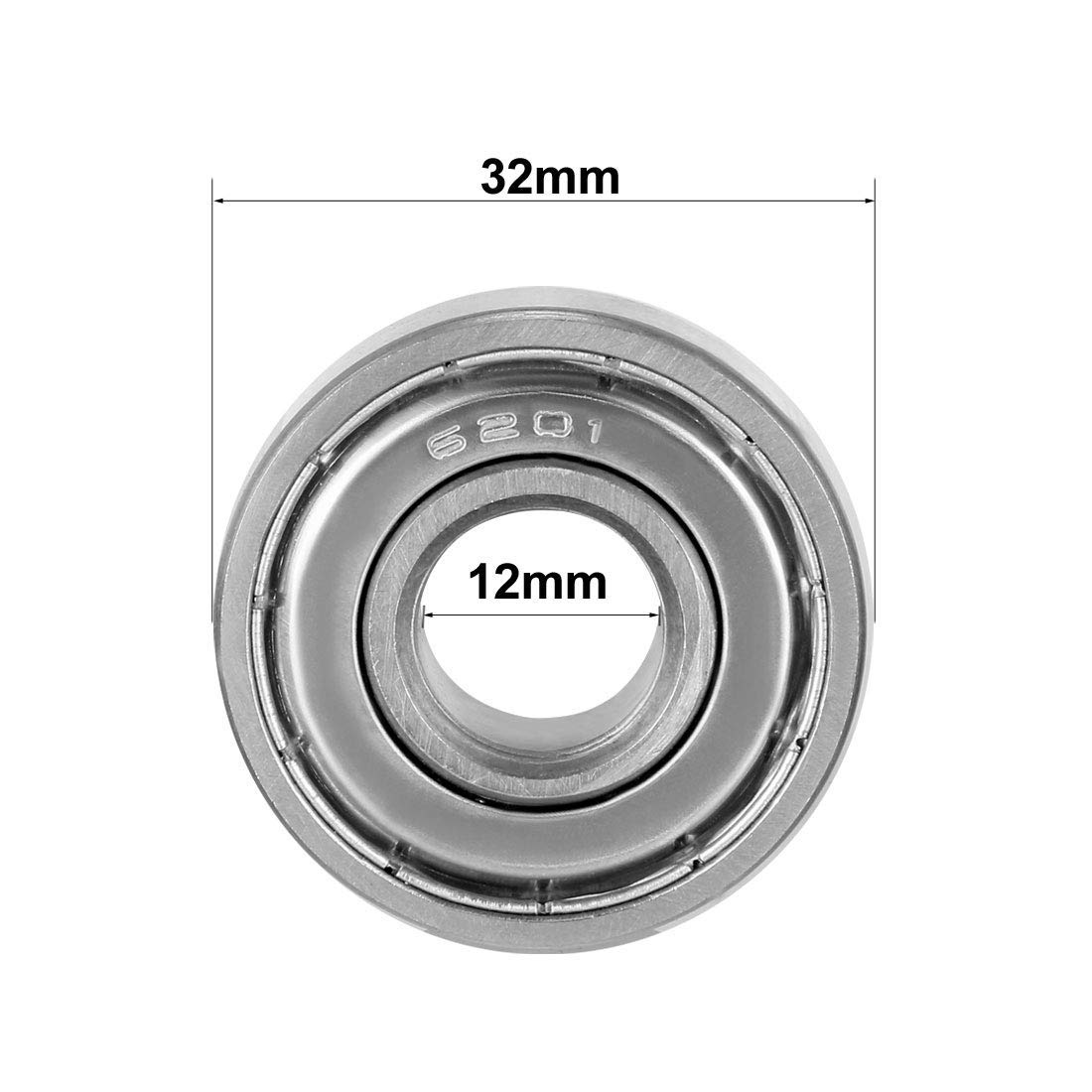 6201 ZZ Rillenkugellager – 12x32x10 Mm, Geschirmt Produktbild-Vorschau 6