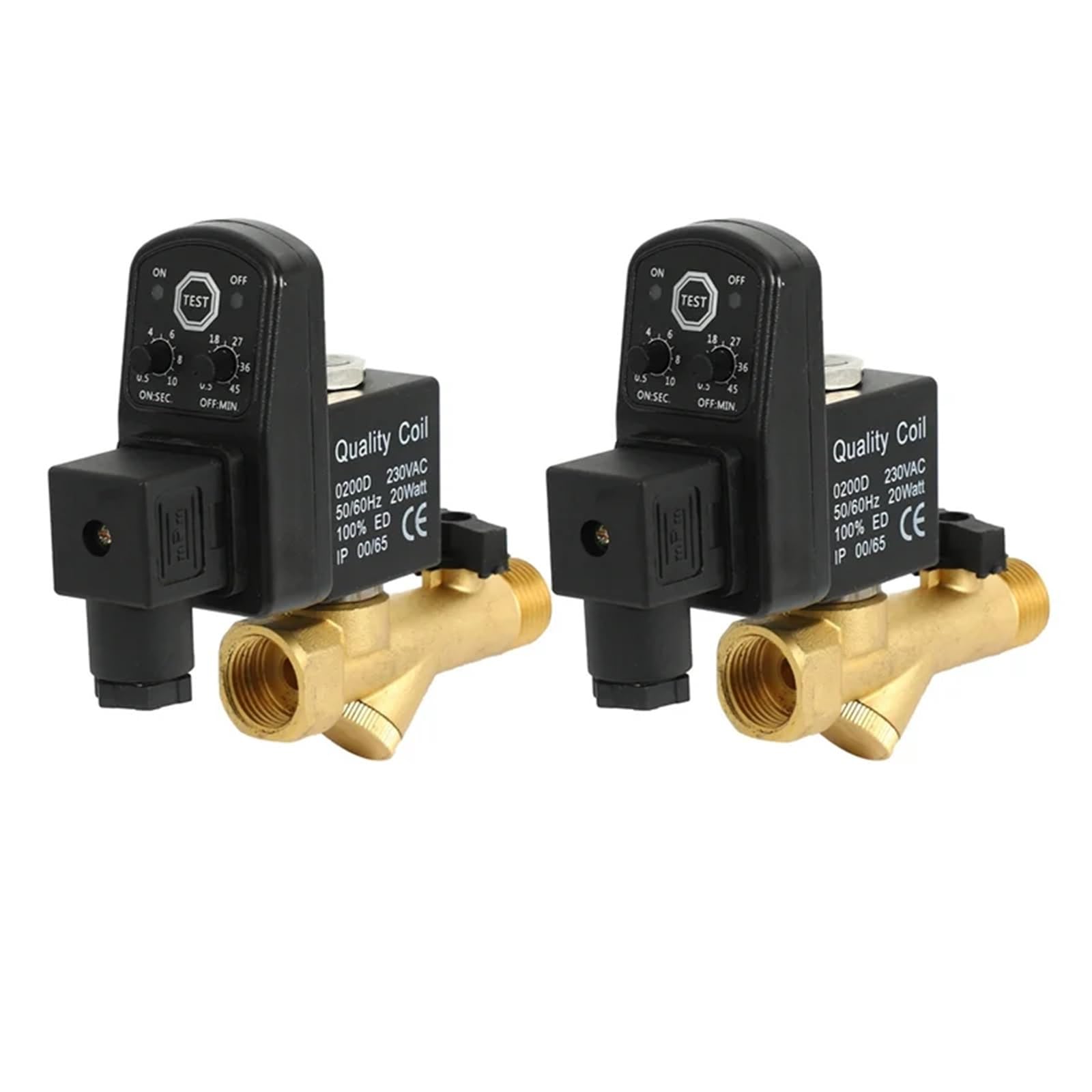 Válvula de drenaje automática for compresor de aire de 2 vías, temporizada electrónicamente, de 1/2 pulgada, CA 220 V, for tanque de gas