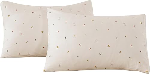 Miniatura 28 de ECOCOTT Juego de 2 fundas de almohada 100 % algodón con estampado floral, tamaño estándar, cierre de sobre súper suave (estándar, 20 x 26 pulgadas)