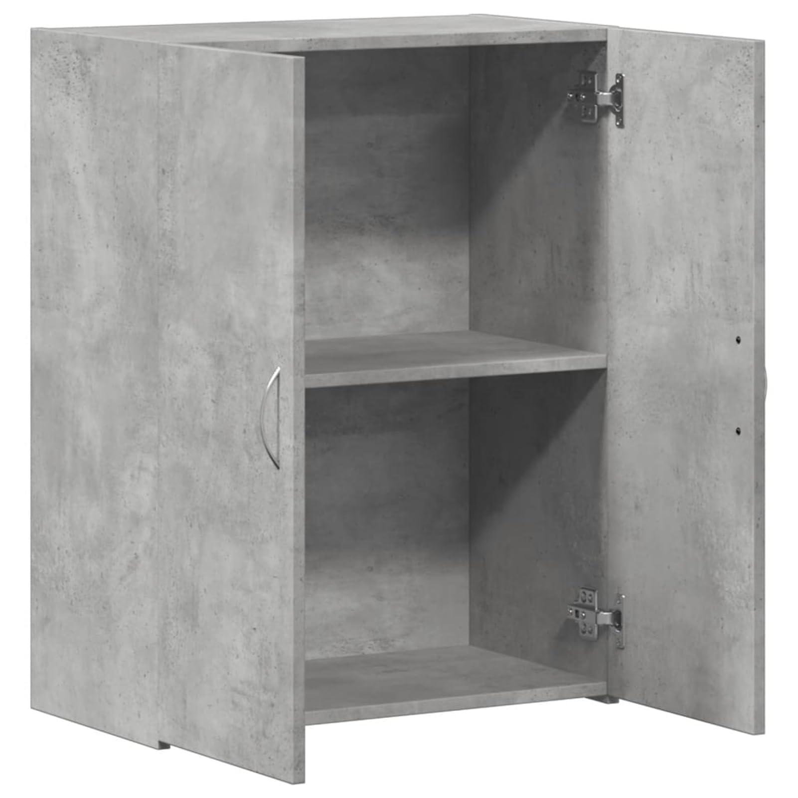 Aktenschrank aus Holzwerkstoff, Betongrau, 60 x 32 x 77,5 cm, für Büroorganisation Model840768